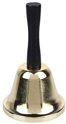Metalltee Tischglocke Loud Anruf Service Bell Warnung Gold überzogen Hand Glocke