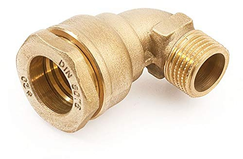 PE-Winkel Messing 32 mm 1 AG - Leichte und einfache Verschraubung von PE-Rohren mit zölligem Standard-Rohrgewinde als Kupplung im Bereich der Wasserversorgung