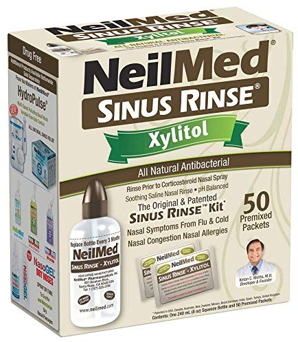 NeilMed Sinus Rinse Kit with Xylitol, 50 Count (Pack of 1)