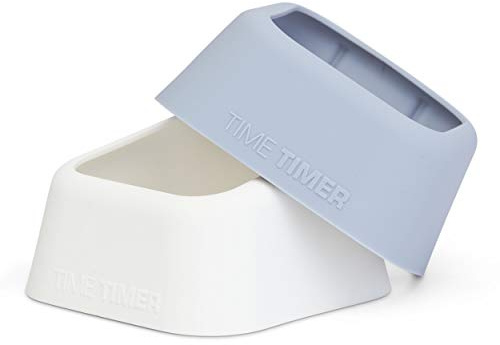 Gehäuse für TIME TIMER MOD Home - 60 Minuten Visueller Timer Home Edition für Kinder – Homeschooling, Timer für Schultisch, Bürotisch und Meetings mit lautlosem Betrieb (Weiß & Grau)