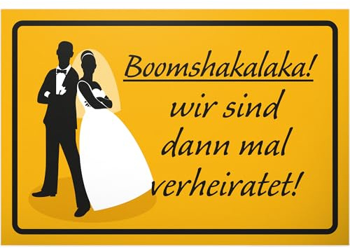 DankeDir! Wird sind dann mal verheiratet - Schild 30 x 20 cm - Hochzeitsdeko Partydeko JGA Fotobox - Hochzeit Hochzeitsgeschenk Deko Idee Brautpaar Geschenk Hochzeitskarte