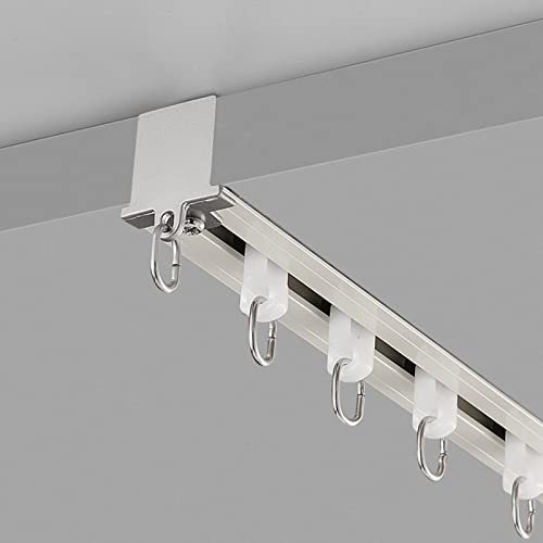Vorhangschiene Gardinenschiene Gardinenstange Deckenvorhangschiene Für Den Einbau Raumteiler, Gebogene Gardinenstange Aus Metall Und Aluminium Für Schwere Vorhänge, Fenstertüren Und Kinderzimmer