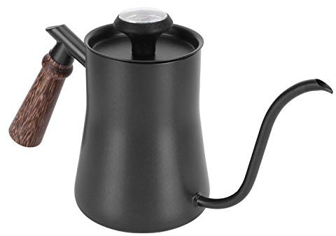 Tropfkessel, 650ml Hängende Ohr-Hand-Kaffeekanne Schwanenhals Schlanke Tropf-Kaffeekanne Hand-Kaffeekessel (650 ml schwarz)