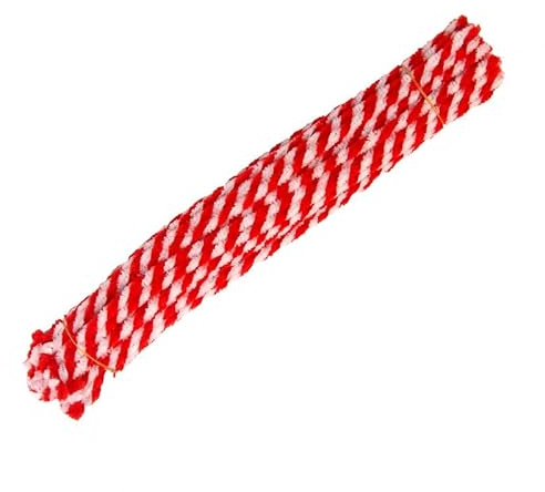 Weihnachten Pfeifenreiniger 150 Stück Bunt Chenilledraht Pfeifenputzer Pfeifenreiniger Bunt zum Basteln, Biegeplüsch Basteldraht für DIY Basteln und Dekorationen für Kinder Erwachsene -Rot Weiße