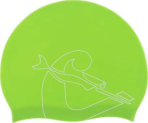 Cressi Eddie badmössa – unisex badmössa, lime/vit, en storlek