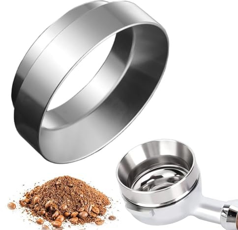 GIAK Espresso Dosiertrichter aus Edelstahl 51mmKaffee Dosierring Siebträger | Trichter zum exakten befüllen des Kaffeepulver,Fülltrichter zum präzisen tampern, Barista Zubehör (Dosiertrichter 51mm)