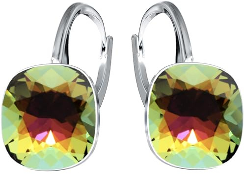 Silberne Ohrringe Exklusive Markenkristall Designs - Hochwertige Silber 925 Ohrhänger für Damen in verschiedenen Shades und Farben