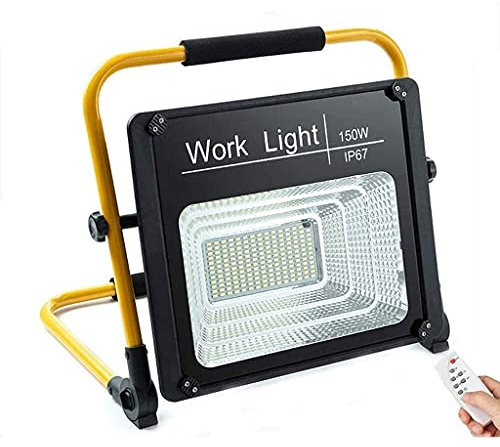 CAFIEDR Proyector LED Proyector LED 150W | Luz de Trabajo de Seguridad Impermeable para Exteriores IP67 con Control Remoto | para iluminación Exterior, Camping, Senderismo Luces de Seguridad