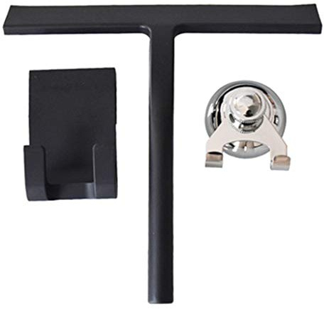 Stainless Steel Bathroom Squeegee Window Wiper Cleaner With Suction Sticky Hook