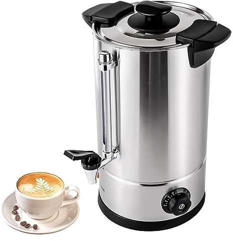 Commercial Coffee Percolator Stainless Steel Urn - Quick Brewing Hot Beverage Dispenser for Home Party, Office, Hotel - Keep Warm Hot Water Maker