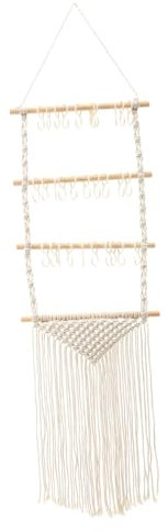 JOINPAYA Makramee Haarspangenhalter Für Haaraccessoires Woven Hair Bow Organizer Mit S-Haken Zur Wanddekoration Und Aufbewahrung Von Haarschmuck Und Stirnbändern