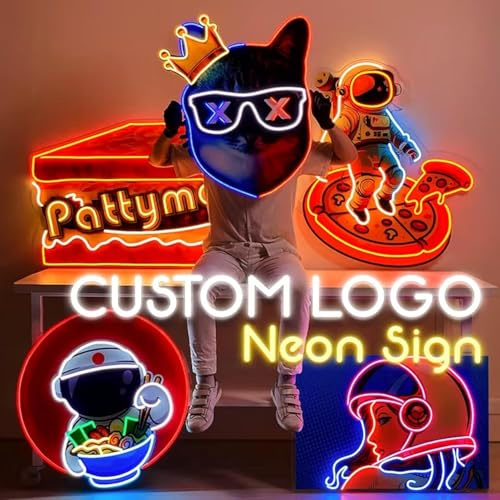 Logo Neonschilder Personalisiert UV-Bedruckt Logo LED Neon-Leuchtschilder für Unternehmen, Wanddekoration, Shop, Bar, Nägel, Schönheit, Business