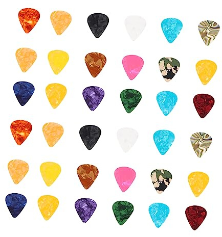 SHOWERORO 40stücke Teiliges Set Farbige Abs-gitarren-picks Langlebige Plektren Für Akustikgitarre Gitarre Bass Und Ukulele Leicht Und Tragbar Vielseitige Musikzubehör Für Spieler