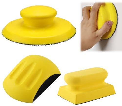 3 piezas Bloques de Lijado 5 Pulgadas Bloque de Lijado Manual para Trabajos en Madera, Manualidades y Restauración de Muebles