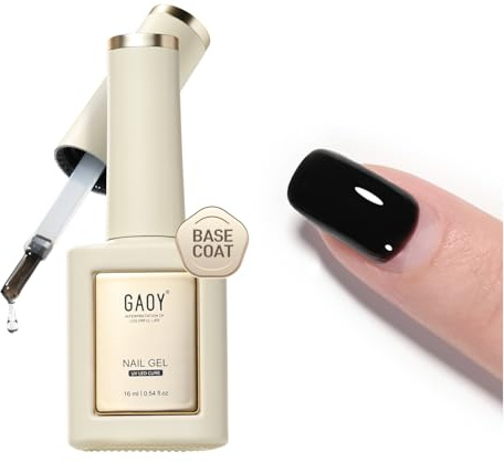 GAOY Gel Base Coat for Gel Nail Polish, 16ml Ultra Adhesive No Wipe Clear Foundation for Long Lasting UV Light Cure Nail Art DIY at Home
