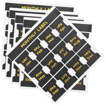 STOBOK 5blätter Selbstklebende Monatsindex-tabs Praktische Und Ästhetische Lesezeichen Pro Bogen Vielseitig Einsetzbar Für Notizen Und Organisation