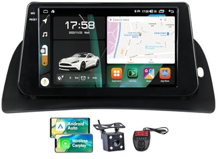 HTXPSM Android 13 Car Play Radio per Renau-lt kangoo 2008-2015 9 pollici Touch screen Android Auto con FM AM RDS DAB+ Radio/DSP/WiFi/comandi al volante/Stereo per auto player digitale con touchscr