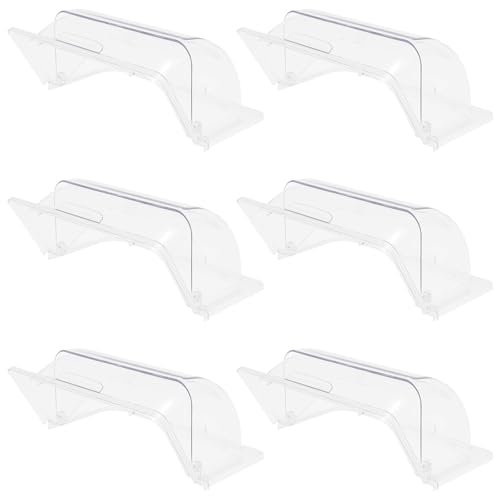 AXGCAA Transparente Kuchenglocken-Abdeckung, Rolltop-Abdeckung für Chafing Dish, rechteckige Acryl-Kuchenständer-Abdeckung, Lebensmittel-Ausstellungszelt, Plastik-Dessert-Chefkuchen-Abdeckung(6PCS)
