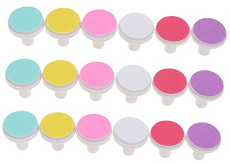 ANDRESLAD 18piezas Almohadillas Repuesto Para Pulidor De Uñas Eléctrico Infantiles Cuidado Seguro Para Bebés y Niño Niña