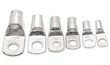NHJSDLLMNZ Electrical Terminals & Kits Copper Terminal, 20pc/lot SC6-5/6 M4/M5/M6/M8 4mm2 6mm2 10/16/25mm2 35/50mm2 4mm 5mm 6mm 8mm Bolt Hole Tinned Copper Cable lugs Battery Terminals(M8 35mm2)