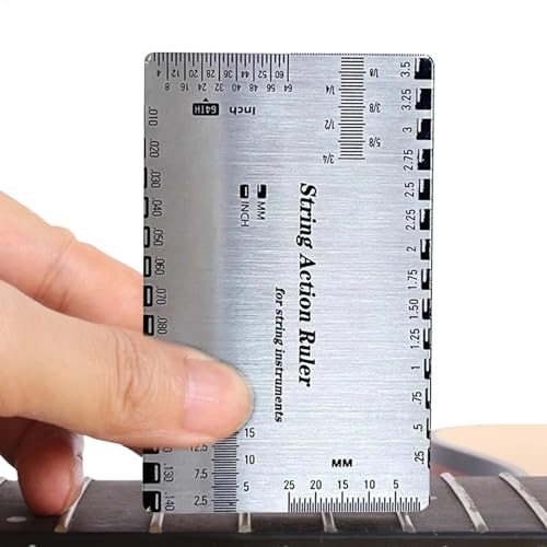 Gitarren -Action -Anzeige, Guitar String Heighing Gauge Messwerkzeug String | Präzisionsaktionslineer für ein schnelles Bass -Setup für Mandoline und andere Instrumente