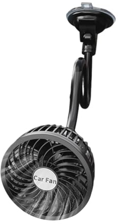 Suction Cup Mounting Car Fan Adjustable Suction Cup Cooling Fan