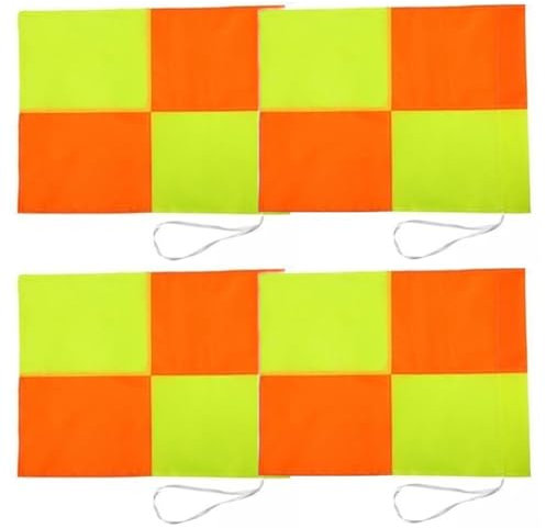 Ericetion 4 Stück Fußballplatz-eckfahnen, Linienrichter-Flagge, Fußball-eckfahnen, Schiedsrichter-flaggen, Trainings-eckfahnen Für Sportspiele, Fußball, Fußball
