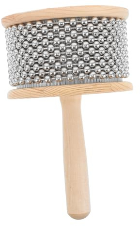 SUPVOX Instrumento Fácil de Aprender para Enseñanza Escolar Cabasa Diseño Elegante de Percusión Manual de Madera y Metal y Presentaciones en Grupo