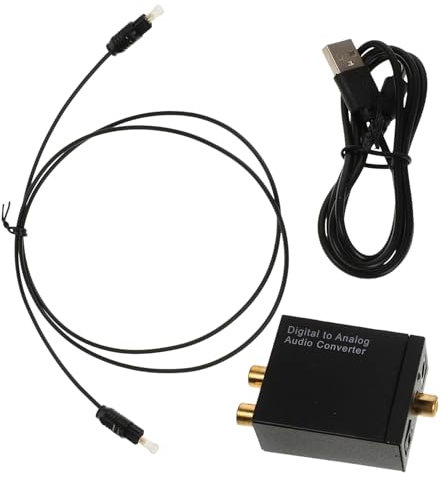 NUOBESTY Optischer Koaxial -audiokonverteradapter Digitalkonverter Mit Glasfaserkonverter Für Tv-verbindung Tragbarer Analog-digital- Dac-audiokonverter Mit Optischem -adapter