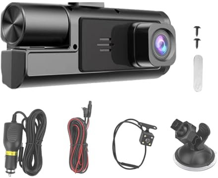 Videocamere per Auto - Videocamera Da Parabrezza Per Auto - per Autocarri e Viaggi con Funzioni di Guida, Parcheggio e Registrazione Continua