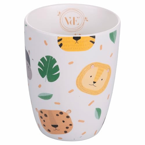 Villa d'Este Home Tivoli 1996 Gobelet porte-brosses à dents en porcelaine New Bone China, Les Petites Safari