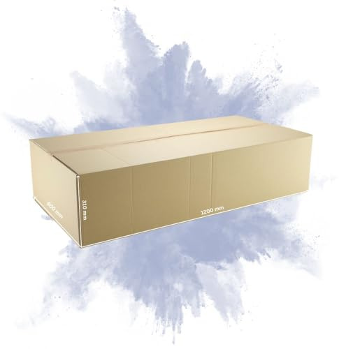 PROREGAL 1x Versandkarton 2-wellig | LxBxH 1200 x 600 x 310 mm | Belastbar bis 30 kg | Braun | Große Pappkiste Faltkarton Karton Paket für Versand mit DHL DPD GLS UPS Hermes