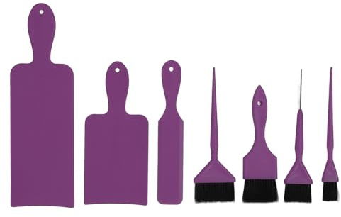 Outil de teinture des cheveux Set Balayage Conseil Coloriage Brosse Soulignant Paddle Salon Cheveux (Violet)