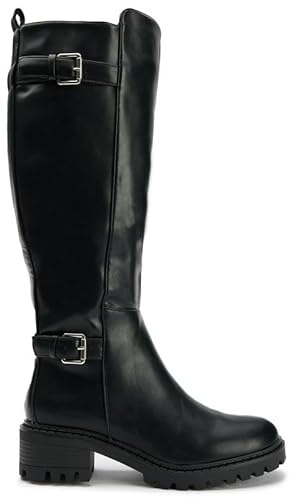 SOLE Solesister Jupe Bottes de motard, Noir , 37 EU