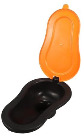 CONGARTENO Tragbare Hocktoilette Plastik Kompakte Baustellen Nottoilette Robuste Temporäre Reisetoilette für Outdoor und Renovierung Einfache Reinigung Orange