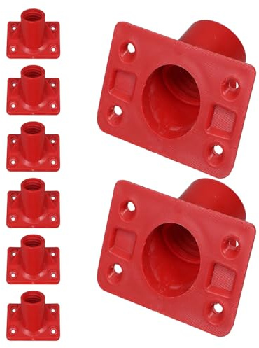 SHERCHPRY 8pcs Plastic Broom Handle Adapter Mop Broom Brush Handle Scrub Brush Attachment Plastic Connector for Floor Adapter Joint Red