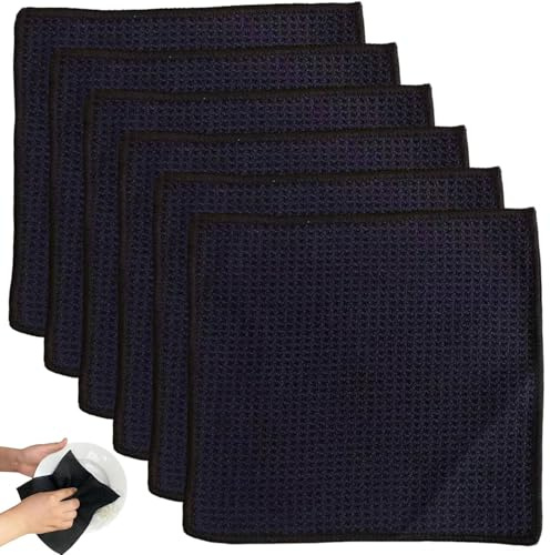 CHAOTEMAI 6 Piezas Paños de Cocina 20 X 20 CM Bayetas Microfibra | 25 CM para Banetones para Pan para Pans Europeo Blando Panecillos Accesorios para Repostería