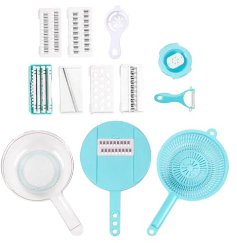 Toyvian Cortador de Verduras Multiusos Rallador de Patatas de Acero Inoxidable y Cesta para Lavar Verduras, Resistente y Práctico para Cocina Casera