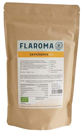 Gemüsemix BIO 400g, 100% BIO-Gemüse, als Suppengrün oder Suppenbasis, ohne Geschmacksverstärker, glutenfrei, laktosefrei, vegan, ohne Sellerie - Flaroma