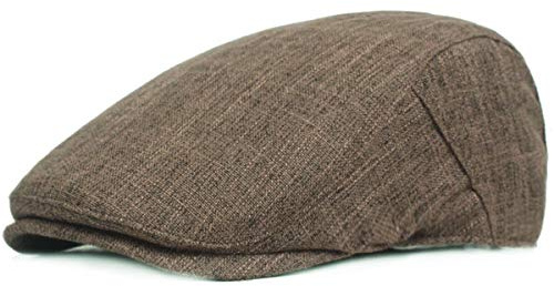 KeepSa Herren Rein Hanf Flatcap Gatsby Ivy Irish Hat Newsboy Schirmmütze | Mehrere Größen, weiches Futter, gebogener Schirm, geeignet für Alltag Autofahren und Golf