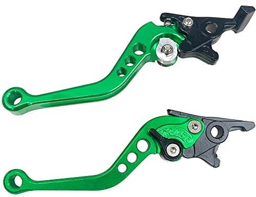 Modengzhe Levier de frein pour moto en alliage d'aluminium - Poignée de frein et d'embrayage (vert)