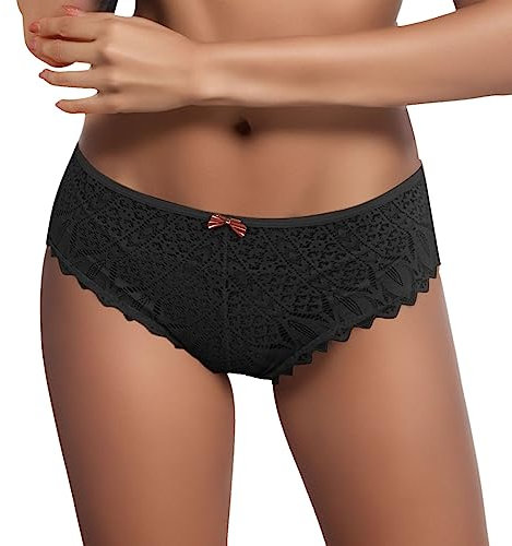 Fulidngzg Brazilian Slip Damen Spitze Dessous Unterhosen Offen Ouvert Erotisch Nahtlose Slips Bikini Hipster Unterwäsche Große Größen Sexy String Tanga Höschen