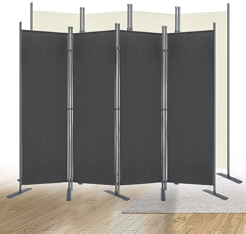 YUENFONG Paravent Sichtschutz Raumteiler 225cm x 180cm Sichtschutzwand Trennwand Outdoor Stellwand für Garten, Balkon, Büros (Dunkelgrau)