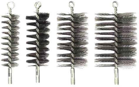 Ofenrohrbürste, 4 Stücke Heizkesselbürste, Dauerhaft Heizkesselbürste, Kaminbürste Stange Set, Schornsteinbürste für Reinigen Schornsteinen, Kessel, Pipeline (30 mm, 50 mm, 80 mm,110 mm)