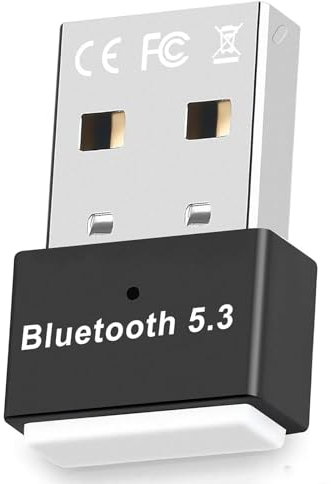 Adaptateur Bluetooth pour PC 5.3, adaptateur USB Bluetooth, 20 m, récepteur émetteur USB EDR Bluetooth sans fil pour bureau, PC, casque, clavier, Bluetooth stéréo, avec Windows 11/10/8.1/7
