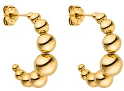 Purelei Bubbly Ohrringe, Creolen für Damen aus Edelstahl, Wasserfeste Offene Creolen in Bubble-Optik in verschiedenen Größen, Durchmesser 18,5 mm