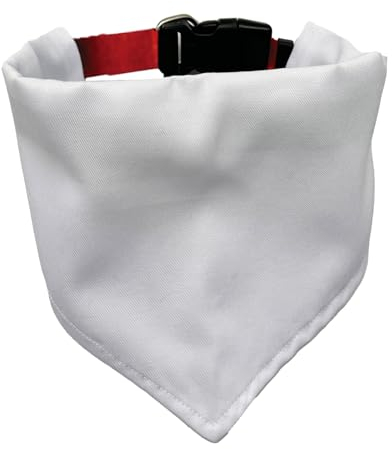 H-E Hunde-Halstuch, Halsband-Schal, Sublimationsdruck, Dreieckstücher, Wärmeübertragung, Dreieckstuch, mit verstellbaren roten Halsbändern für Hunde, Welpen, Katzen, Größe M (max. Länge 43,9 cm), 15