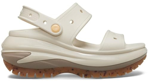 Crocs Unisex Classic Mega Crush Platform Sandals Wedge Taupe Men's 8, Women's 10 Medium