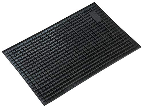 WALSER zuschneidbare Antirutschmatte 41x28 cm, vielfältig einsetzbare Gummimatte für Auto/Garage/Haushalt, rutschfeste Gummi Fussmatte Auto, Gummimatte Außenbereich, Antirutschmatte Auto schwarz
