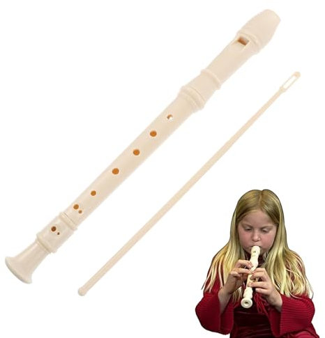 8-Loch-Flöte,Flöte für Anfänger,Sopran Blockflötes Weiße,Blockflöte Kinder Flöte,Griffsatz-Blockflöte,Anfänger Kinder mit Flötenputzer Blockflöte,Kinderflöte Flute Flodders,Sopran Recorder Flöte
